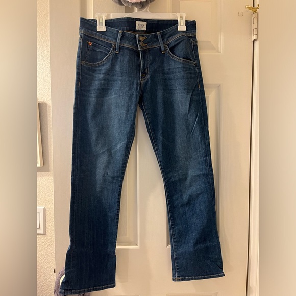 hudson beth baby boot crop women’s medium wash straight leg denim jeans - Picture 1 of 4